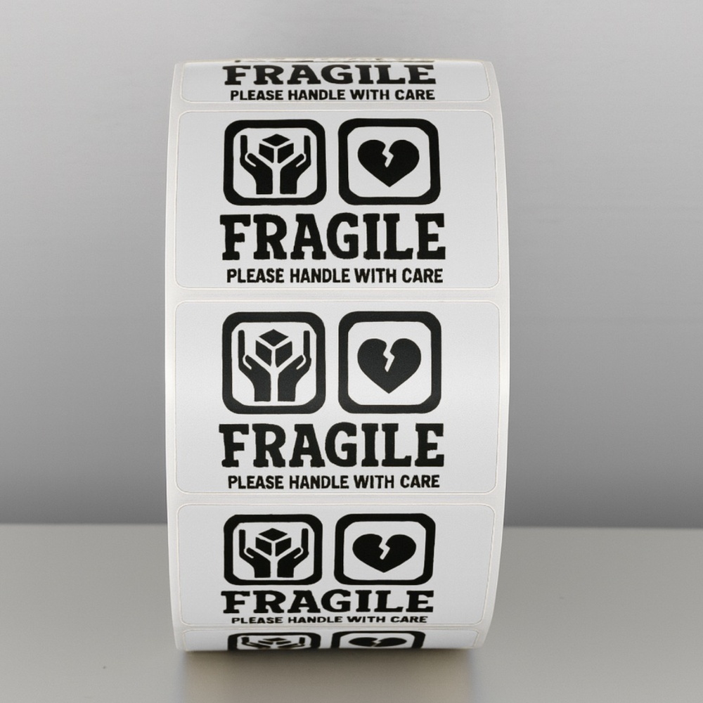 📦 Fragile Shipping Stickers | Handle With Care Labels | Red Warning LABELS - Picture 8 of 11